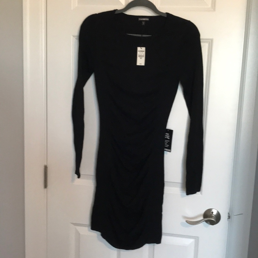 Black sweater dress express NWT